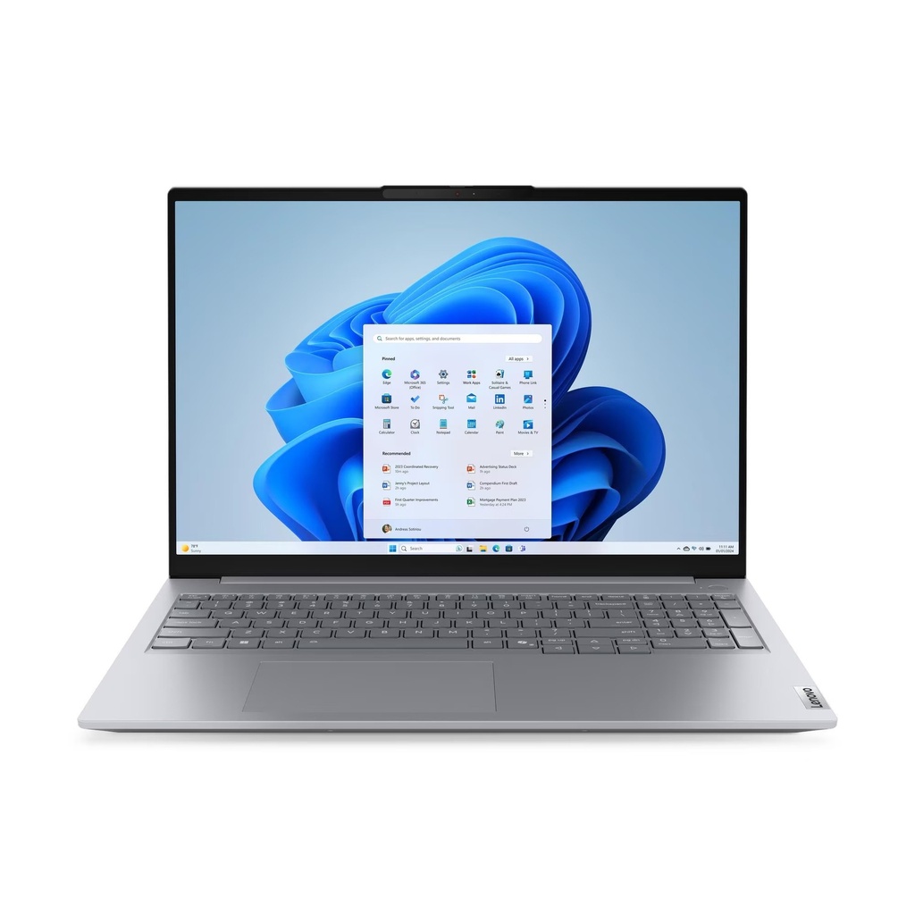 [NS031151] Lenovo ThinkBook 16 G8 Laptop, Intel® Core Ultra 7 255H Processor, 8GB DDR5 RAM, 512GB NVMe SSD, Intel® Arc Graphics, 16" WUXGA IPS Display, Backlit Keyboard, Windows 11 Pro License, Arctic Grey | 21SK002KGR