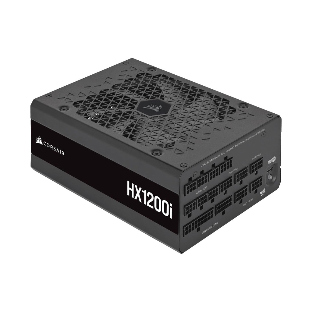 Corsair HX1200i Cybenetics PLATINUM High-Performance Fully Modular 1200W PCIe 5.0 ATX 3.0 Power Supply - Black
