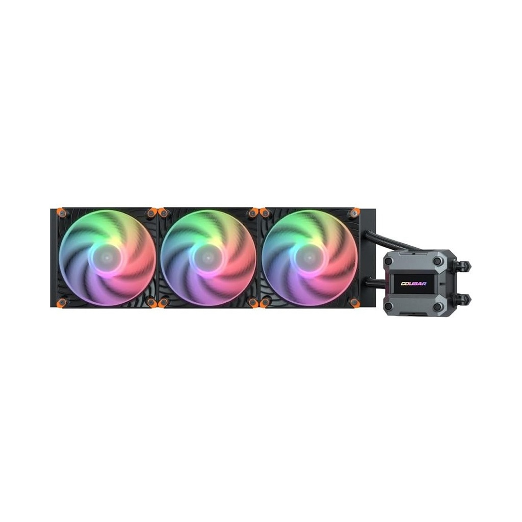 Cougar Poseidon Ultra ARGB 360MM All-In-One CPU Liquid Cooler with Improved Cooling and Quiet Performance - Black