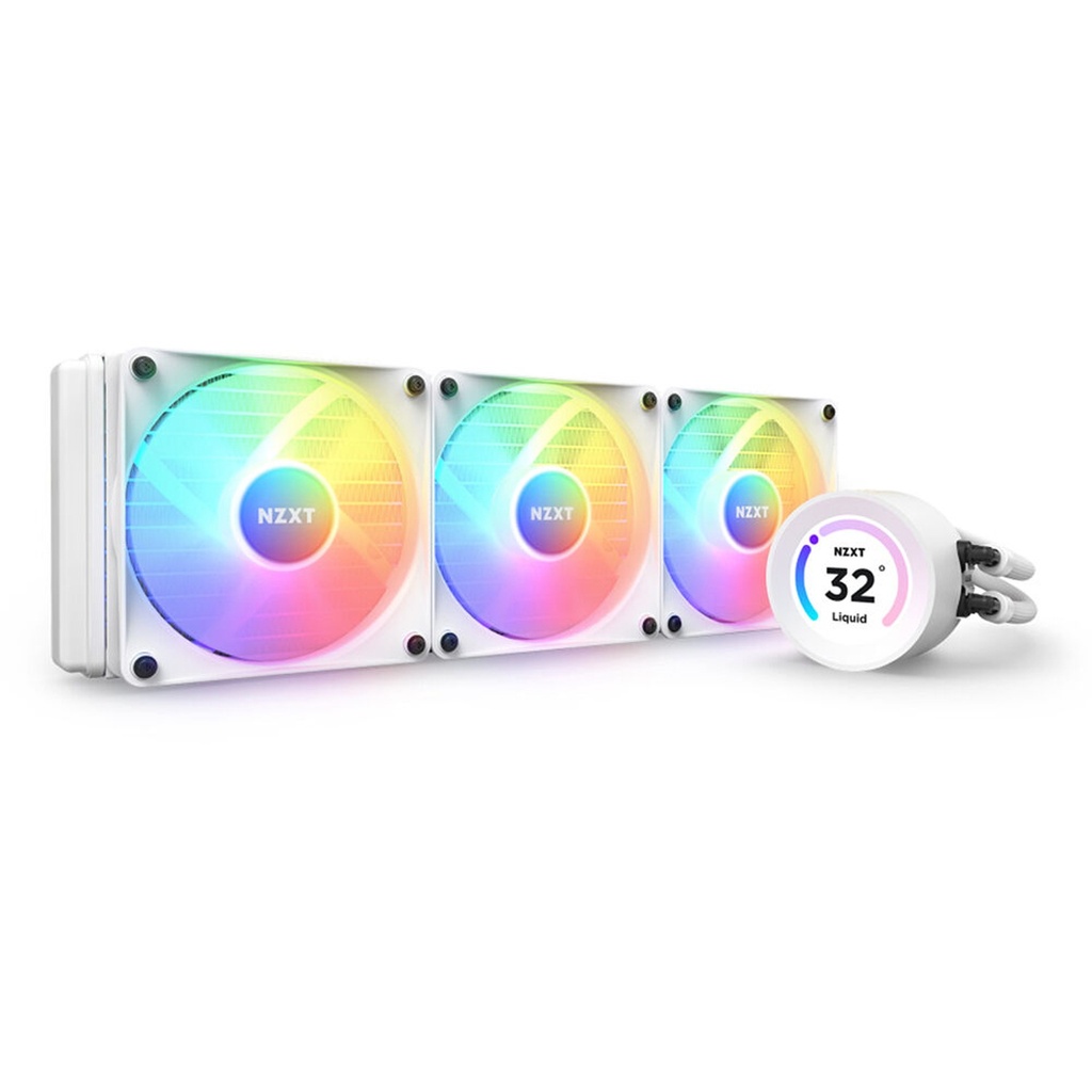 NZXT Kraken Elite 360 RGB 360mm Liquid Cooler With LCD Display - White