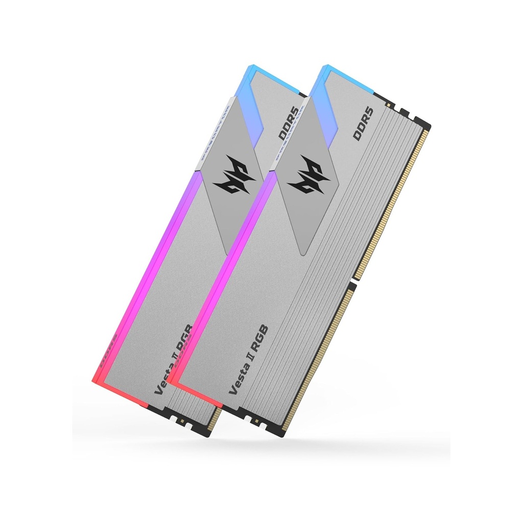 Acer Predator Vesta II RGB 32GB (2x16GB) DDR5 6000MHz CL36 Desktop Memory Kit - Silver
