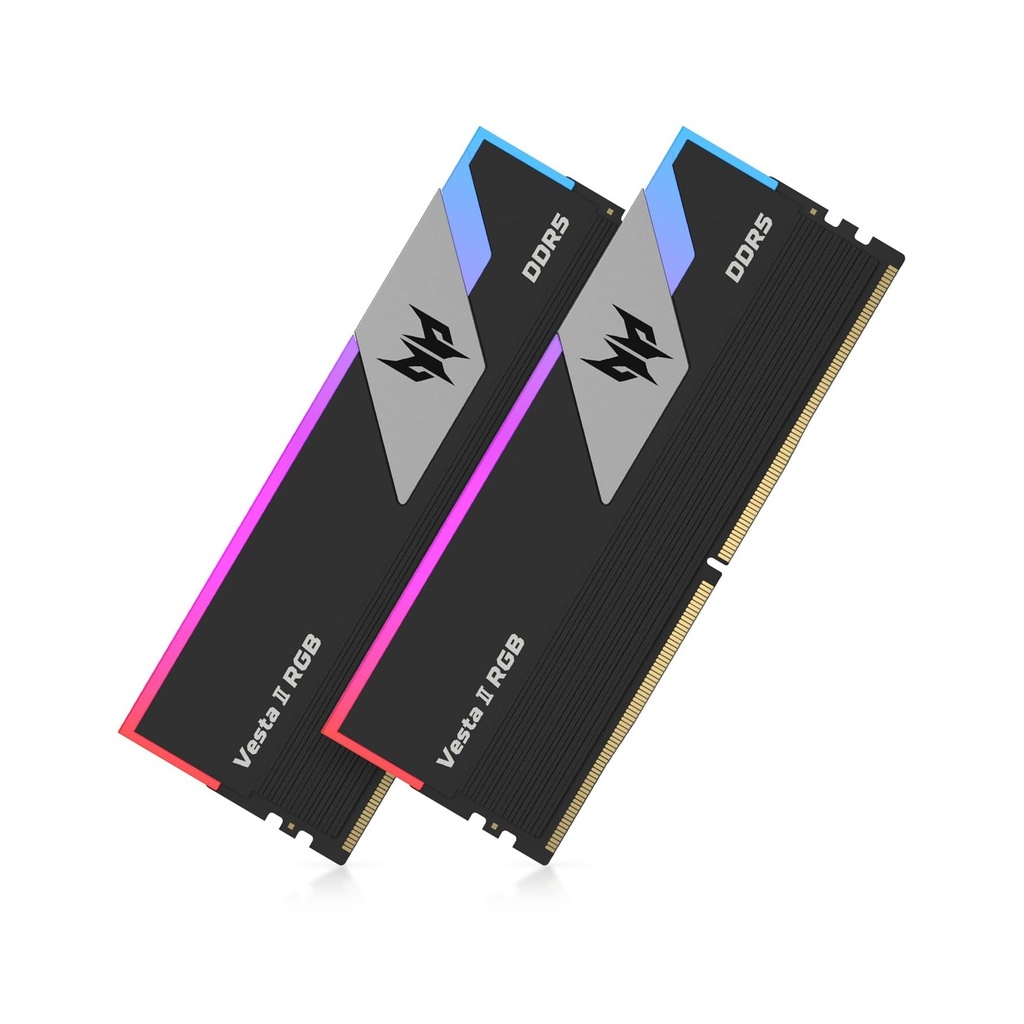 Acer Predator Vesta II RGB 64GB (2x32GB) DDR5 6000MHz CL30 Desktop Memory Kit - Black