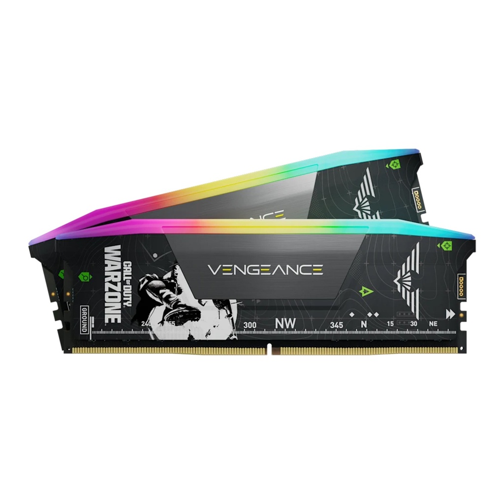 [NS028887] Corsair Vengeance RGB Call Of Duty WarZone Edition 32GB (2x16GB) DDR5 AMD Expo & Intel XMP 6000MHz CL30 Memory Kit - Grey