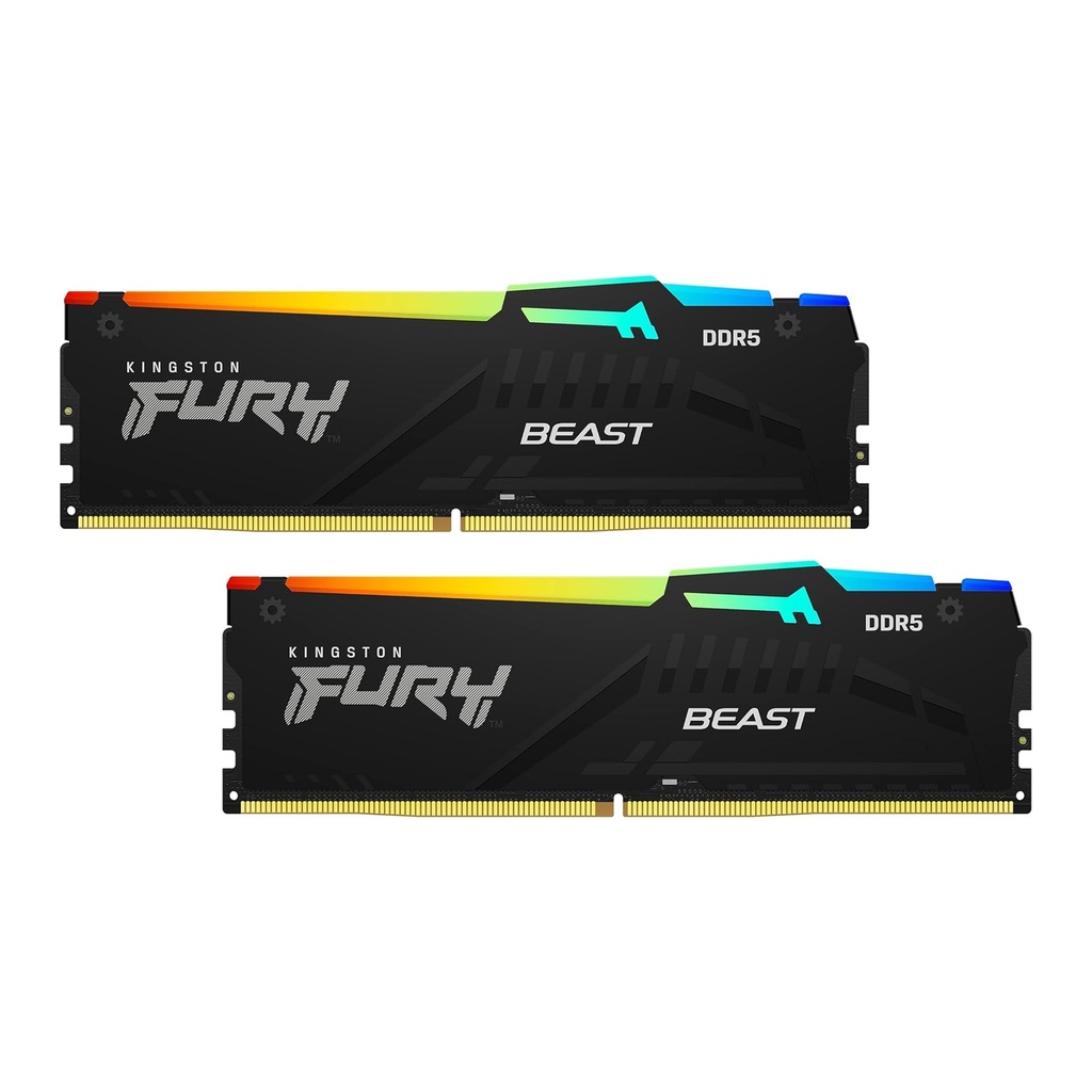 [NS006981] Kingston Fury Beast RGB 16GB (2x8GB) DDR5 5200MT/s CL40 Memory Kit