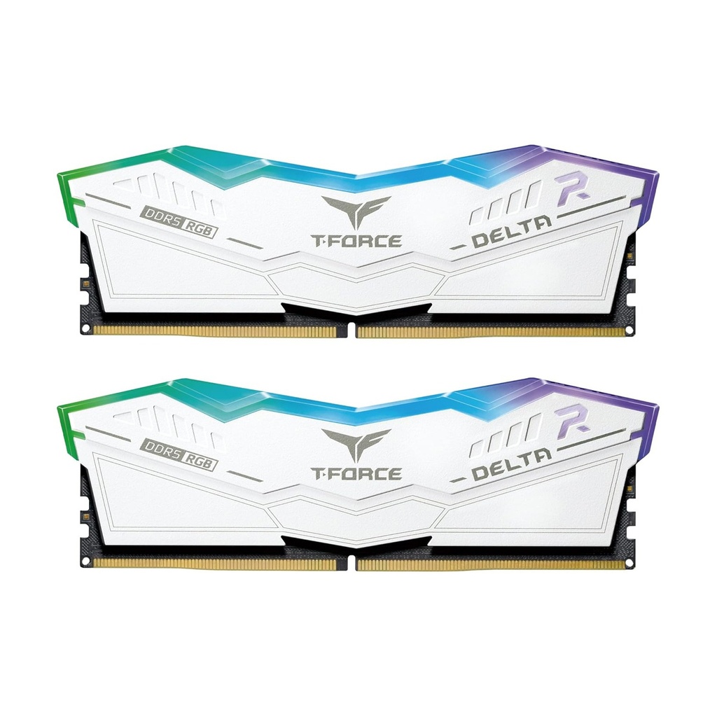 [NS027327] TeamGroup T-Force DELTA RGB 32GB (2x16GB) DDR5 6000MHz CL30 Memory Kit - White