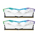 TeamGroup T-Force DELTA RGB 32GB (2x16GB) DDR5 6000MHz CL30 Memory Kit - White
