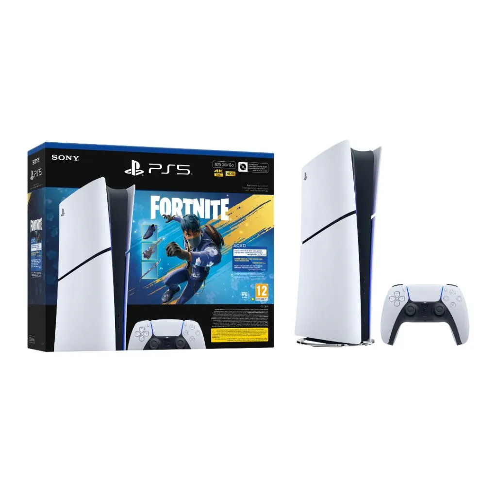 [P5D3U] PlayStation 5 Digital Edition Console - Slim With Fortnite Flowering Chaos Voucher Bundle (Used)