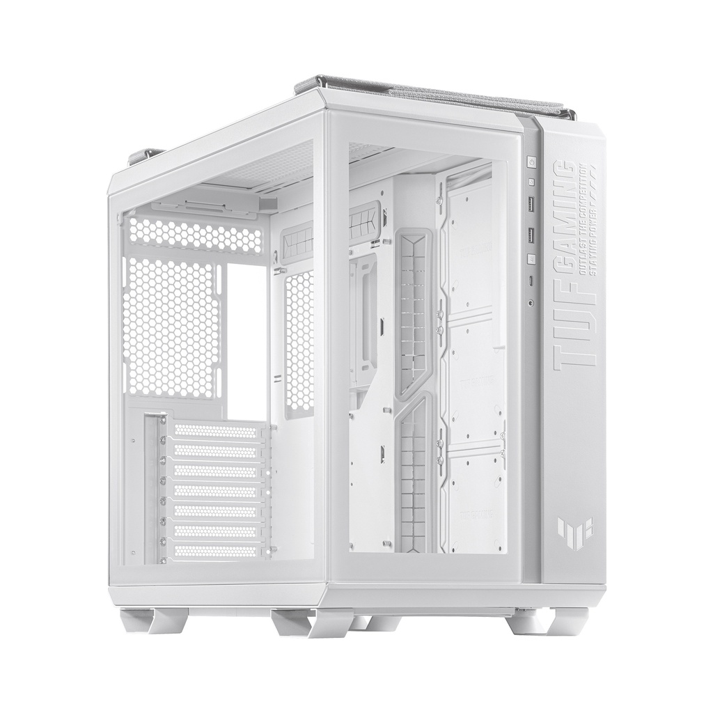 [NS008981] Asus TUF Gaming GT502 Mid Tower Steel Plastic TG Front Side & Left Side Tempered Glass Panel Case - White