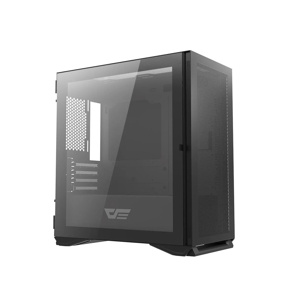 [NS010051] DarkFlash DLM200 Mini Mesh ATX Mid Tower Tempered Glass Side Panel Case With 3 ARGB Fans - Black