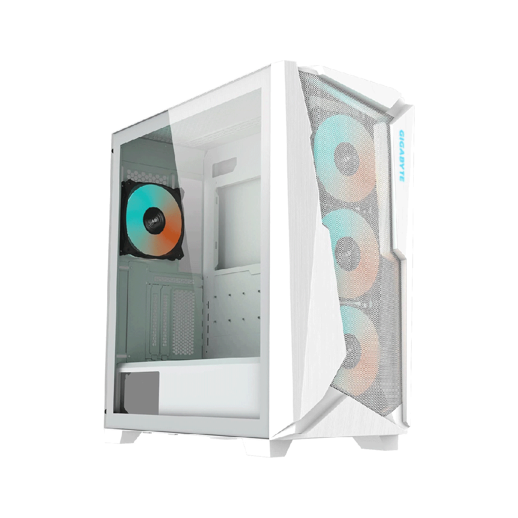 GIGABYTE C301 V2 ATX Mid Tower Case With 4 RGB Fan - White
