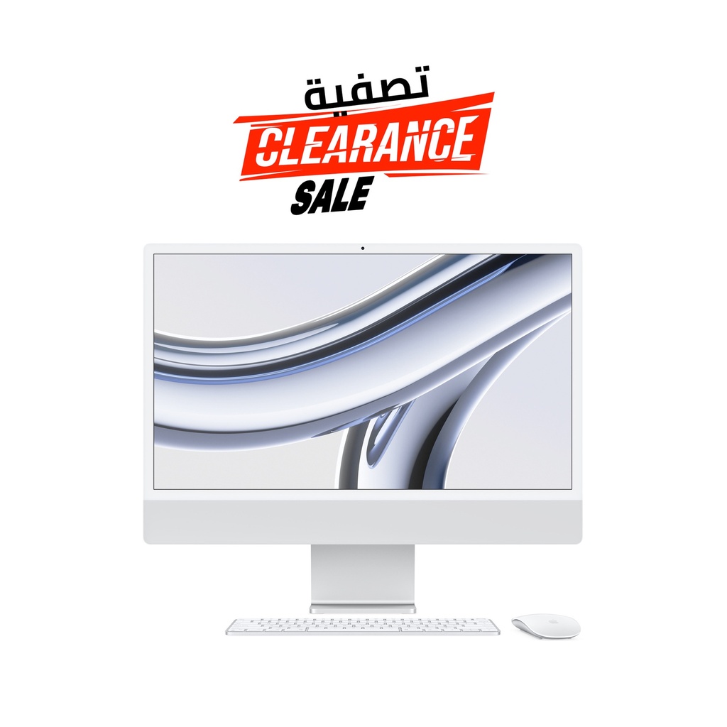 Apple iMac 24" M3 8-Core CPU 10-Core GPU 24GB RAM 2TB SSD (Eng/Arb KB) - Silver