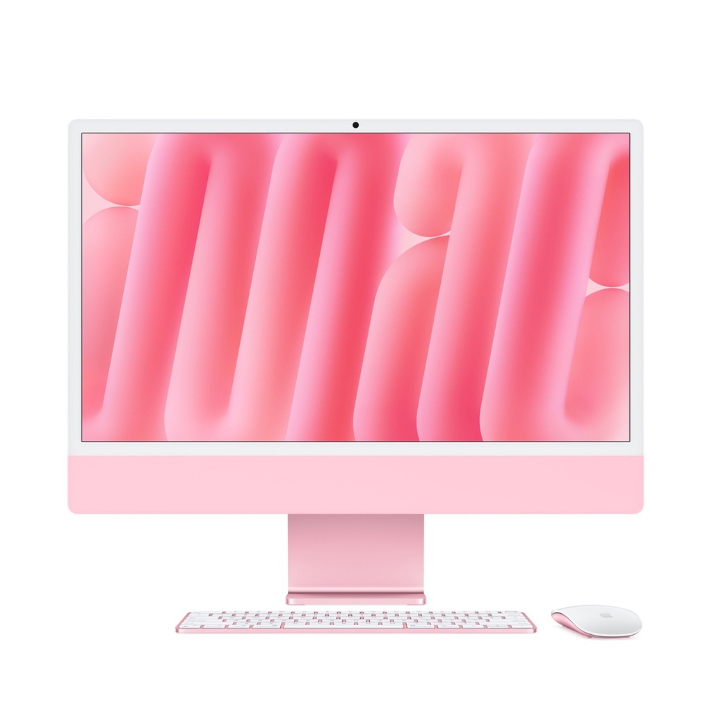 [NS029540] Apple iMac 24" M4 Chip, 8-Core CPU, 8-Core GPU, 16-core Neural Engine, 16GB RAM unified memory, 256GB SSD Storage, English / Arabic Keyboard - Pink
