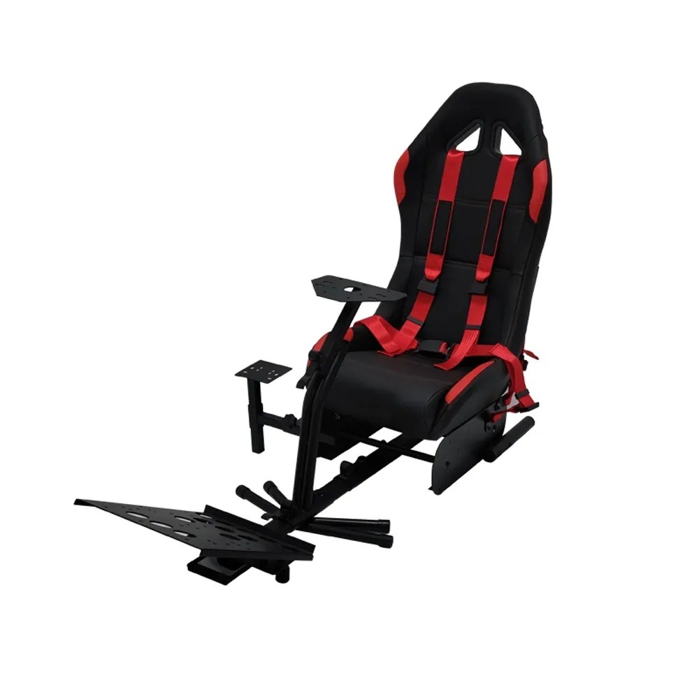 [NS032031] GameSeat GX Racing Simulator Cockpit – Red/Black with Harness & Adjustable Mounts