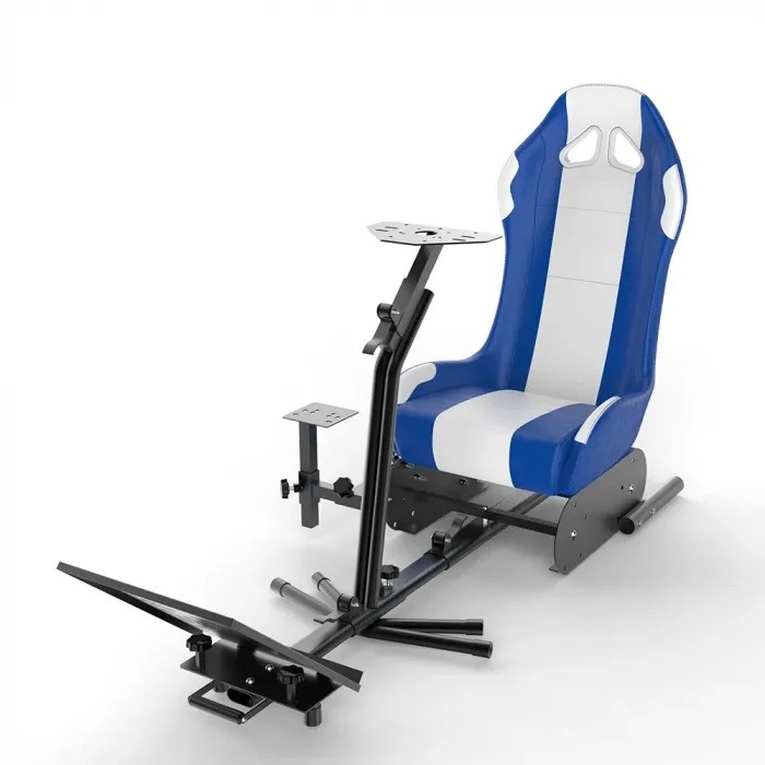 [NS032028] GAMESEAT GY017 Racing Simulator Cockpit Seat – White/Blue