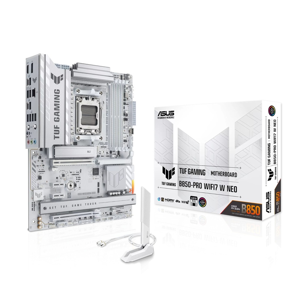 Asus TUF Gaming B850-Pro Wifi7 Neo ATX Socket AM5 Motherboard ATX Socket AM5 - White