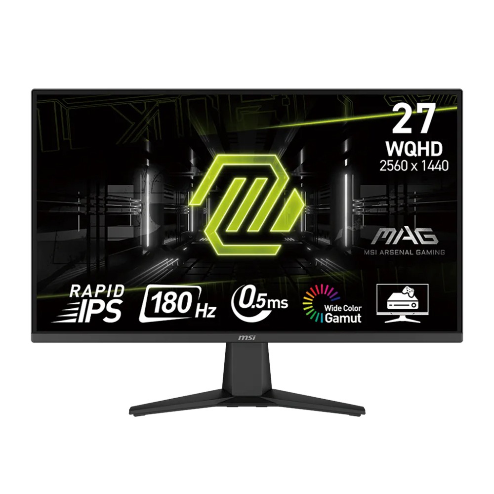[NS033528] MSI MAG 275QF 27" 2K WQHD Rapid IPS 180Hz 0.5Ms Wide Colour Gamut, HDR Ready, Console Mode, Gaming Moniter