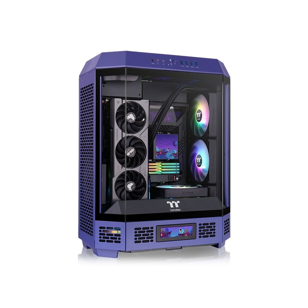 [NS030254] ThermalTake The Tower 600 Mid Tower Tempered Glass Panels On The Front And Two Perforated Panels On Each Side With 2 Fan - Future Dusk