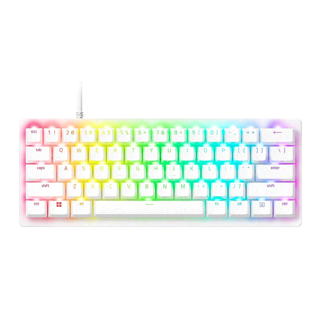 [NS033666] Razer HuntsMan V3 Pro Mini White Edition 60% Analog Optical Esports Keyboard, Rapid Trigger Mode,Analog Optical Switch Gen -2