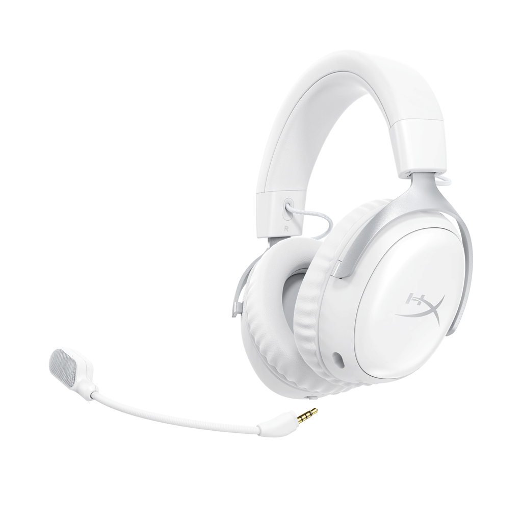 HyperX Cloud III S Wireless/Bluetooth Gaming Headset Upto 120 Hr, Angled 53mm Driver For PC, PS5, PS4 Nintendo Switch & Mobile - White