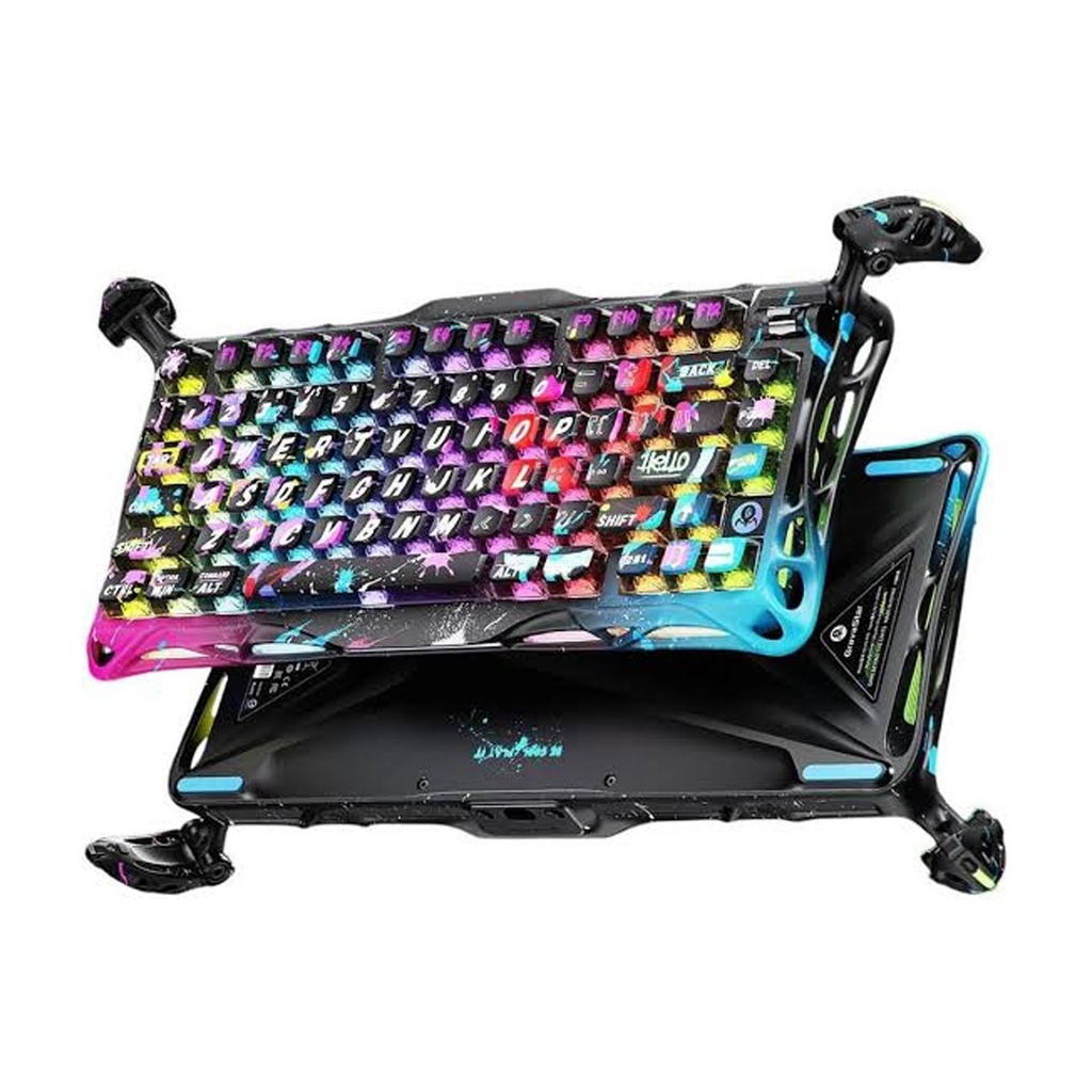 Gravastar Mercury V75 Pro 75% Hall Effect Magnetic Switch Gaming Keyboard - Neon Graffiti