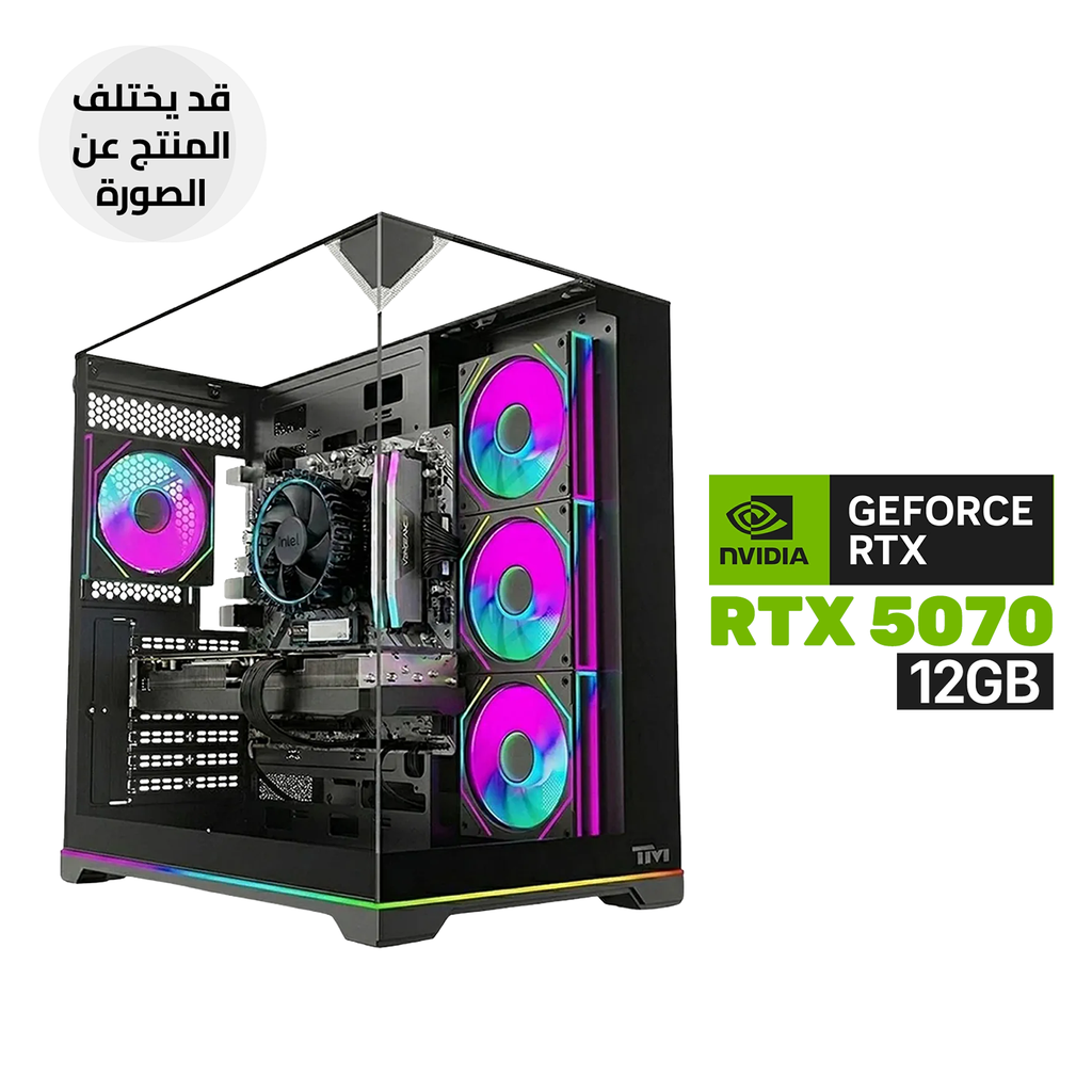 [NS033776] Gaming PC - Intel Core Ultra 5-225F Processor, B860M-K D5 Motherboard, 16GB DDR5 RAM, 1TB SSD NVMe, RTX 5070 12GB VGA, 850 WATT PSU, L240 Liquid Cooler, Twisted Minds Elite ATX Mid Tower Case, 4x Pre-Installed ARGB Fans, Windows 11 Pro (License)