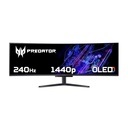 Acer X Predator X49X Curved Ultra-Wide QD-OLED 49", 0.03ms, QD-OLED, Double Quad HD, 240Hz Gaming Monitor-Black
