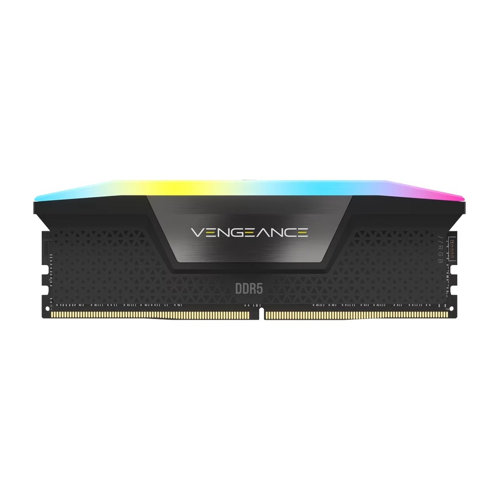 Corsair Vengeance RGB 16GB, DDR5, 5200MHz, CL40 DRAM Memory Kit - Black