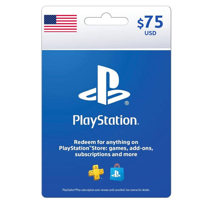 [DGC8B3EBE] Sony Playstation / PSN Gift Card 75$ - US (SMS Delivery)