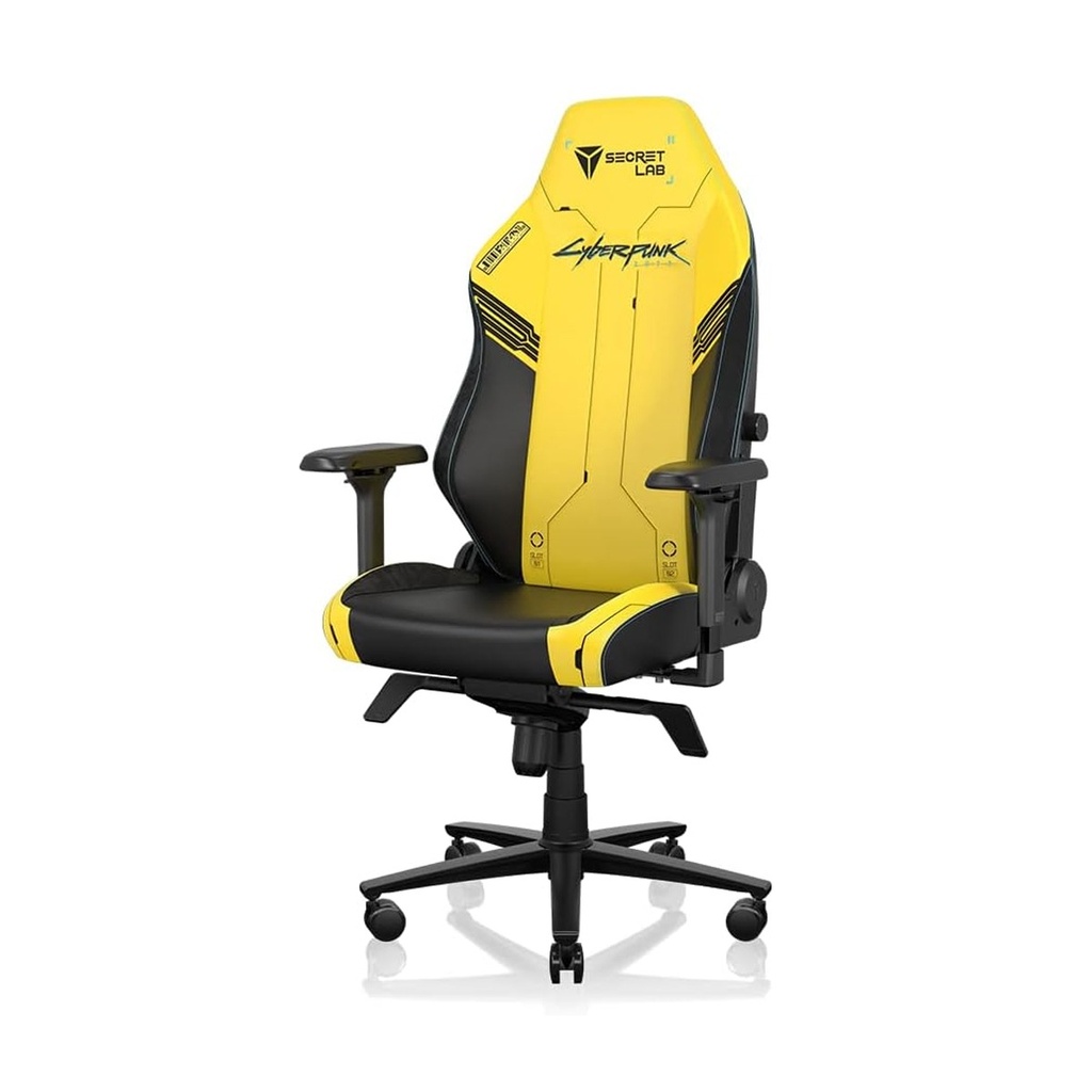 Secretlab Titan Evo Cyberpunk Gaming Chair, Regular Size, Leatherette Seat Cover, 4D Adjustable Armrests, Magnetic Head Pillow & 4-Way Lumbar Support - Yellow/Black
