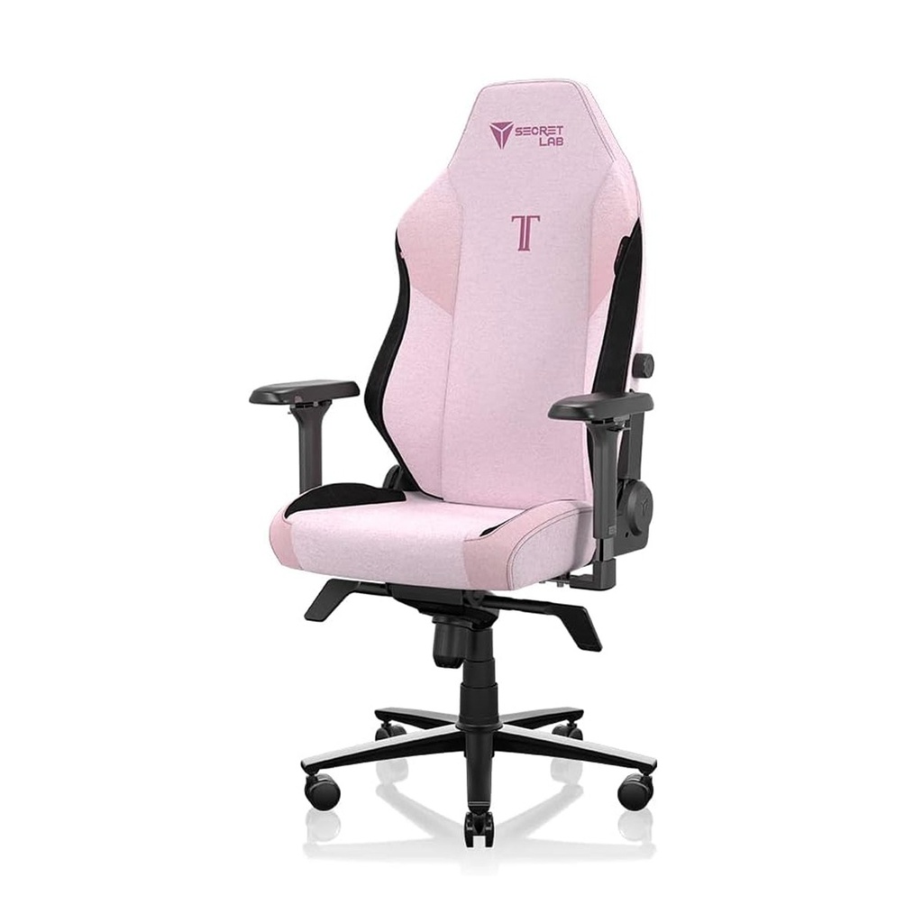 Secretlab Titan Evo Plush Pink Gaming Chair Fabric, Regular Size, 4D Adjustable Armrests, Magnetic Head Pillow & 4-Way Lumbar Support, Up to 100 kg Recommended Weight - Pink