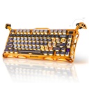 GravaStar Mercury K1 Pro 75% Wireless Mechanical Gaming Keyboard For Windows XP & Above/Mac - Battle Worn Yellow