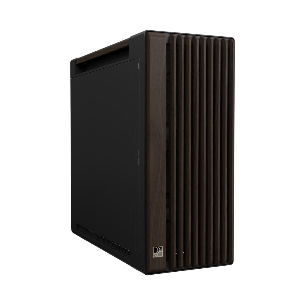 ASUS ProArt PA602 Wood Edition Modern Mid Tower Metal Panel Case With 2 Fan - Black