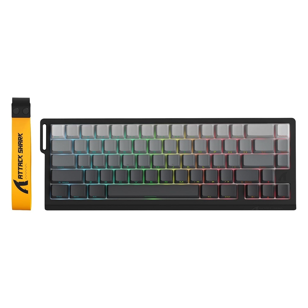 ATTACK SHARK X68PRO HE Wireless Rapid Trigger Keyboard Magnetic Switch 8000hz Polling Rate, 66Keys Layout, RGB Light Effect - Moon night