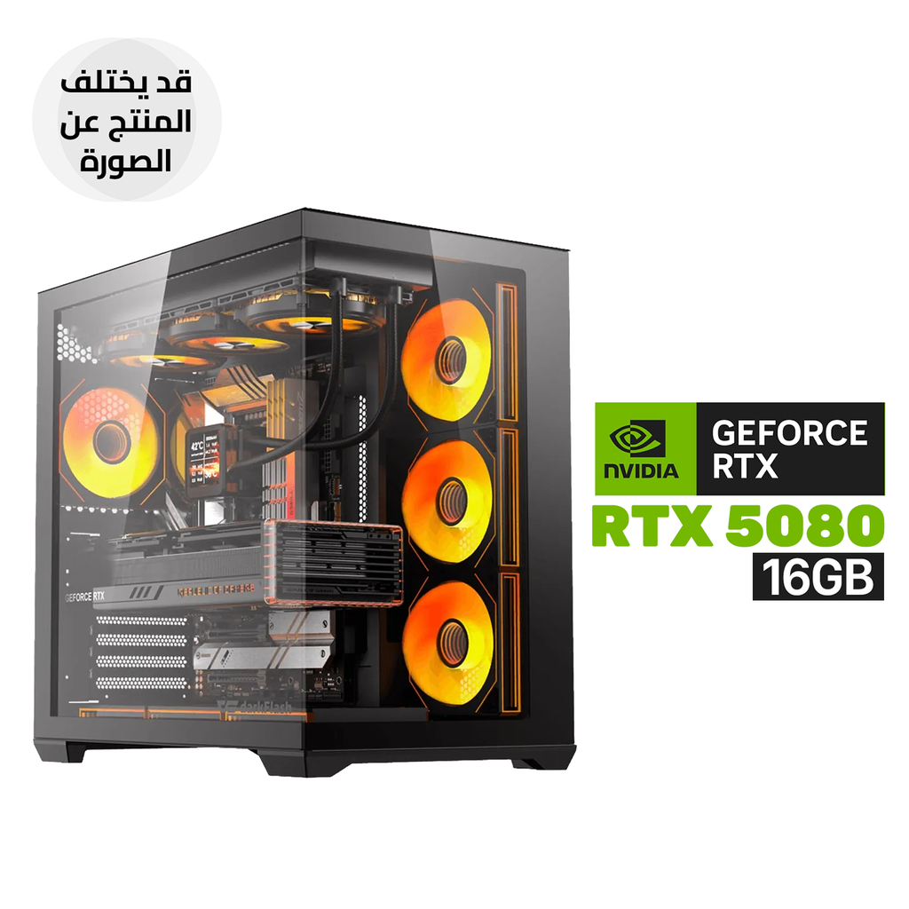 [C280-B-CGPC2] Gaming PC - AMD RYZEN 7-9800X3D Processor, X870 WI Motherboard, 32GB RAM DDR5, 1TB SSD Gen5 + 1TB SSD Gen4, RTX 5080 16GB VGA, 1000 WATT GOLD PSU, L360 Liquid Cooler, Darkflash C280 E-ATX Full-Tower Case 7x Fans, Windows 11 Pro (License)