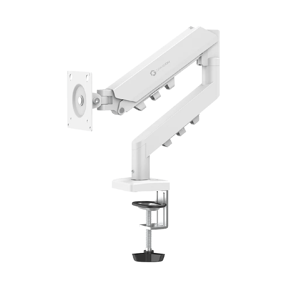 [GO-5501] GameOn GO-5501 Gas Mechanical Spring Single Monitor Arm For Gaming And Office Use - White