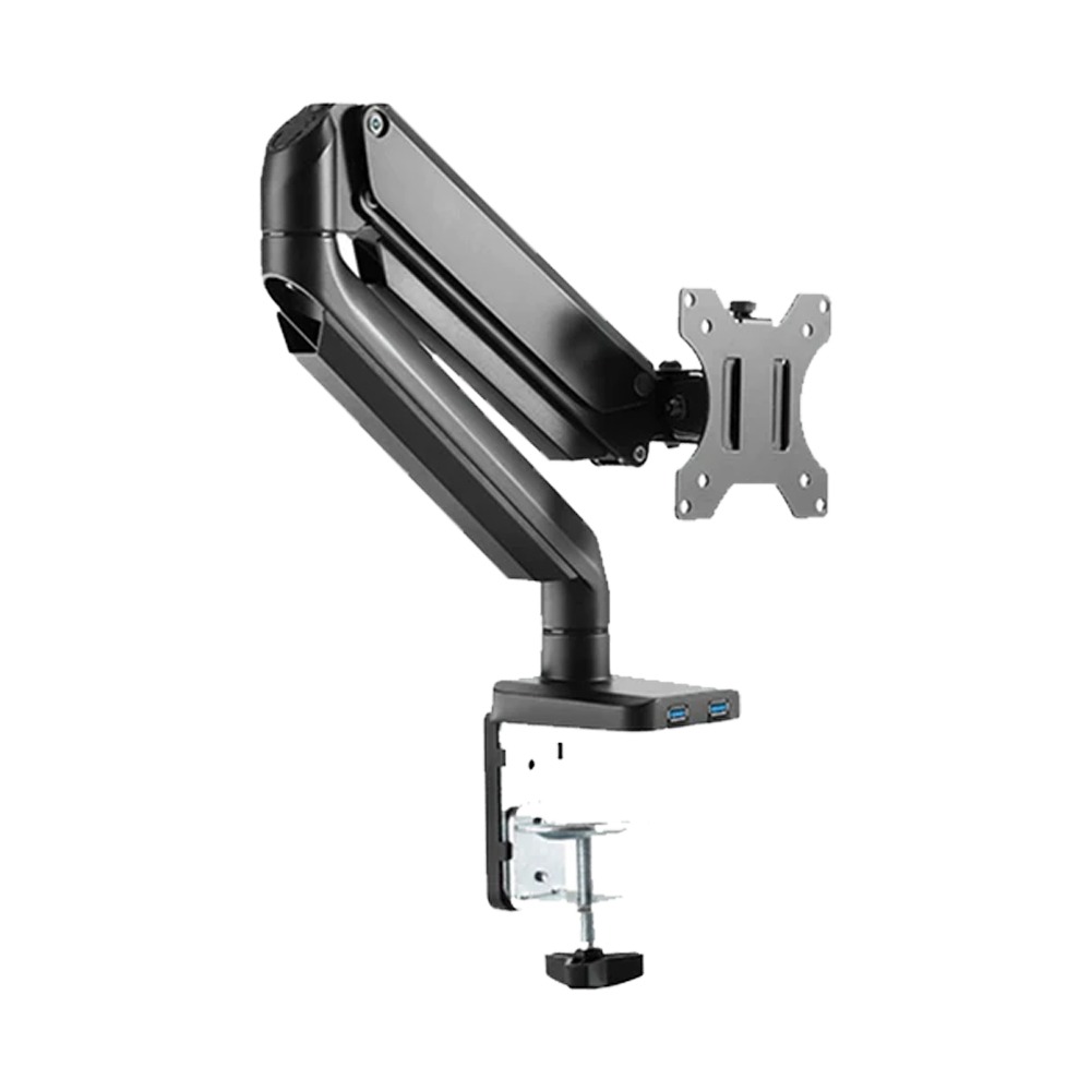 [TM-26-C06] Twisted Minds Single Monitor Arm with Dual 3.0 USB Port (17"-32" Flat & Curved Monitors)