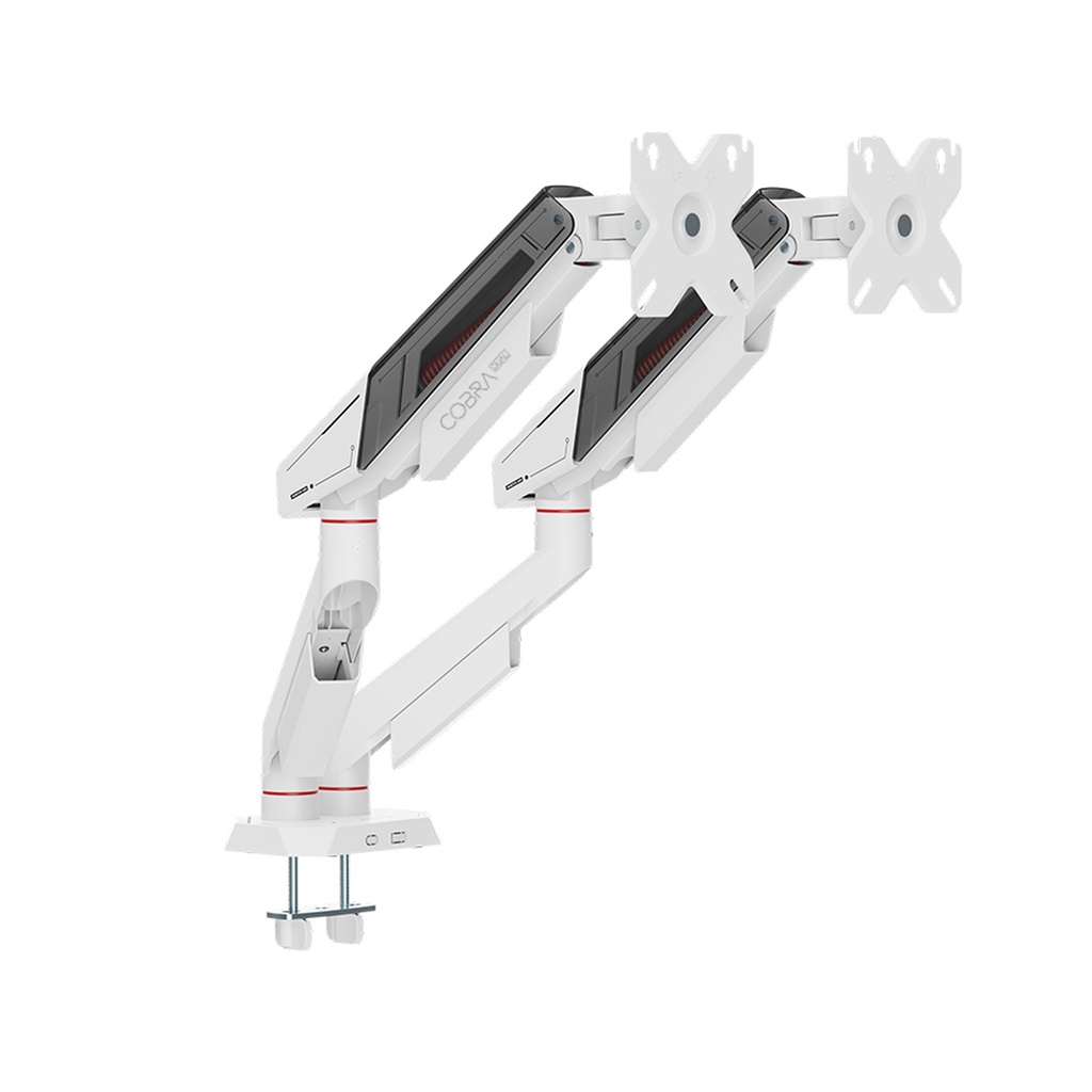[SA-MS04-W] Sades Cobra Dual Monitor Mount Arm (Max size 40"/12KG Per ARM) - White