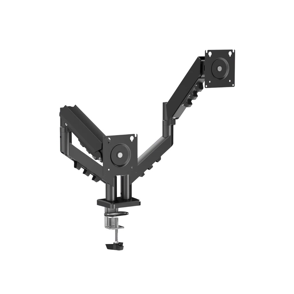 [GO-5550] GAMEON GO-5550 Gas Mechanical Spring Dual Monitor Arm For Gaming And Office Use (17" - 32") Flat & Curve Monitor Arm Upto 9 Kg-Black