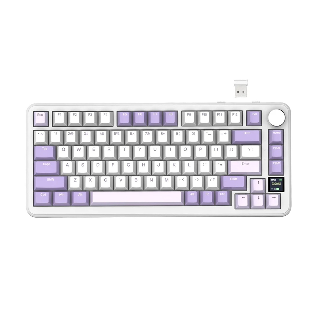 ATTACK SHARK X85Pro 75% Tri-Mode Gasket Mechanical Keyboard Blueberry Switch Linear - Lavender