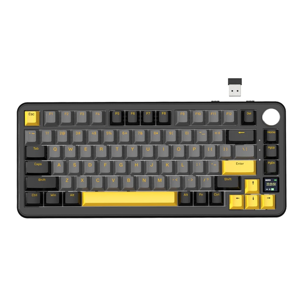 [X85PRO-STAR] ATTACK SHARK X85Pro 75% Tri-Mode Gasket Mechanical Keyboard Blueberry Switch Linear - Starry Black