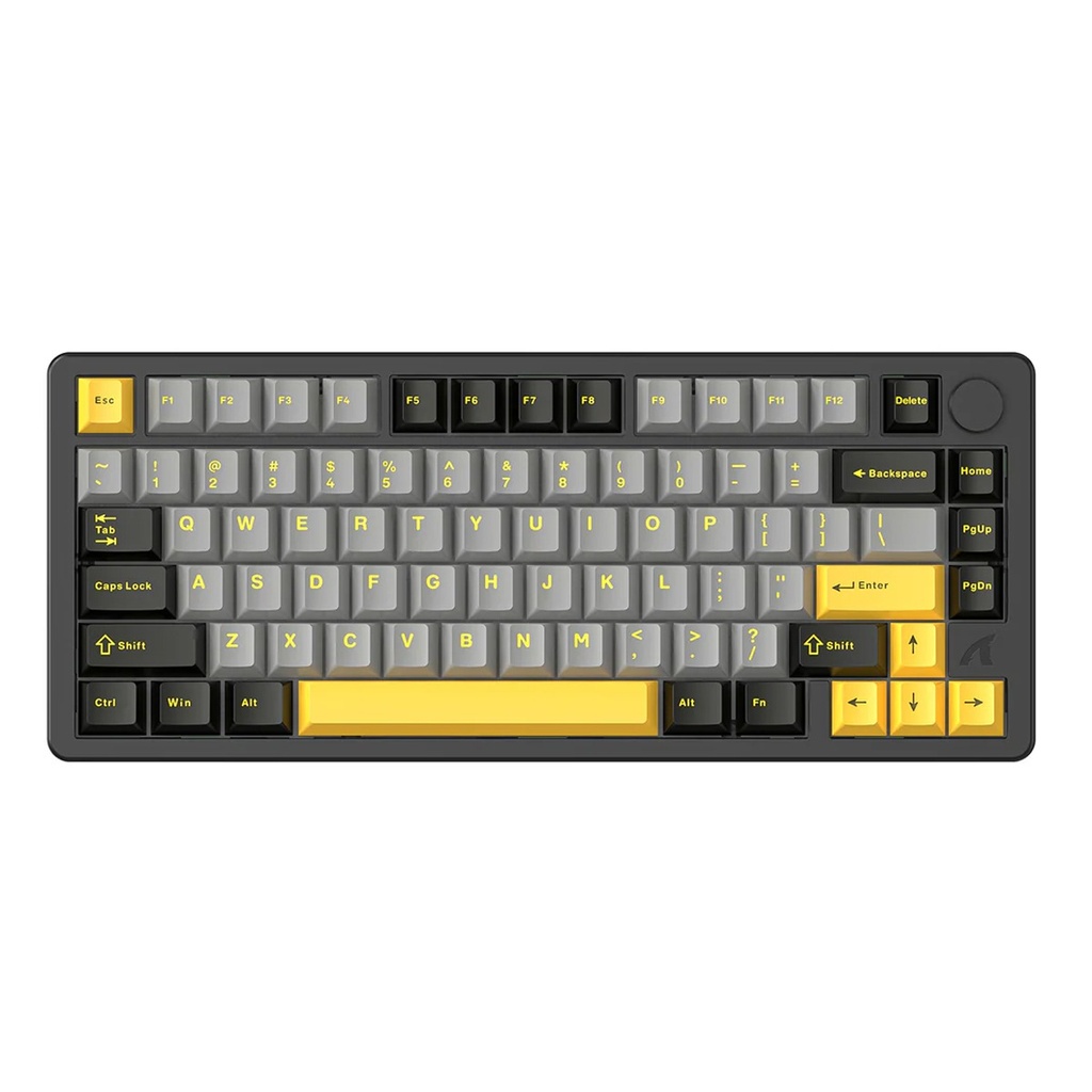 [X86] ATTACK SHARK X86 Wired+2.4G & BT Tri-Mode Switch 81Key Aluminium Metal Knob, Ultra-Low Latency - Star Black-Green Tea Switch
