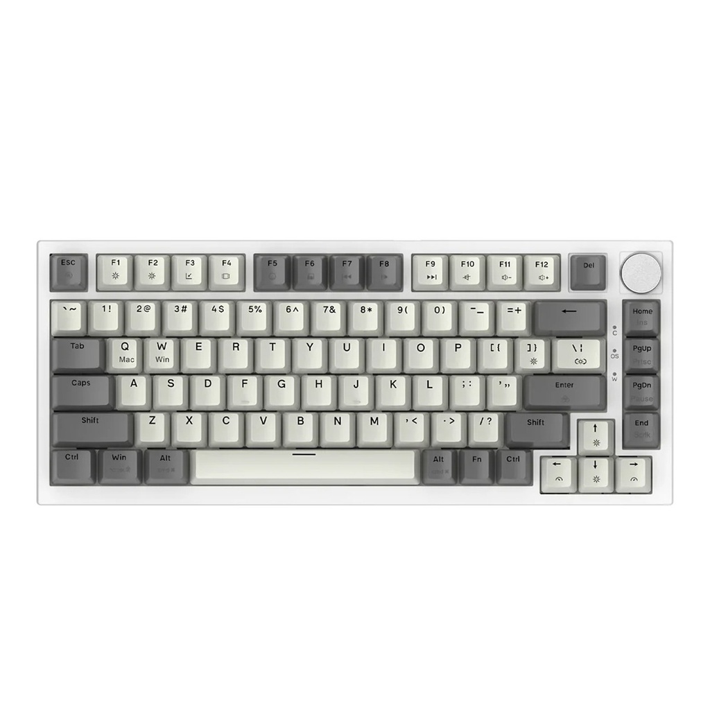 [K85RGB-BUSINESS] ATTACK SHARK K85 Magnetic Switch Mechanical Keyboard, 82 Keys Layout, PBT Colour-Coded Keycaps, RGB Cool Light Effect - Business Grey