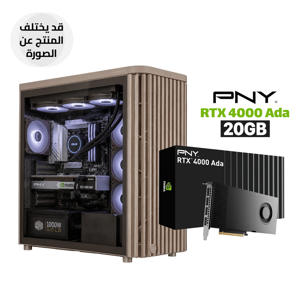 Gaming PC - AMD RYZEN 7 7800X3D, ASUS PRIME X870-P Wi-Fi, 32GB DDR5 RAM, 2TB SSD NVMe, PNY RTX 4000 ADA 20GB VGA, Cooler Master 1000 WATT GOLD PSU, ASUS PRIME L360 Liquid Cooler, Asus ProArt PA401 Wood Edition Case, Win 11 Pro