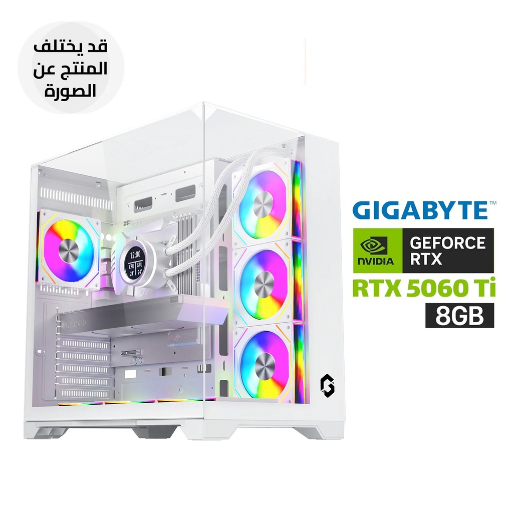 [GO-VALKYRIEI-A-LT-PC] Gaming PC AMD Ryzen 5 9600X, Gigabyte B850M DS3H ICE DDR5 Motherboard, 16GB DDR5 RAM, 1TB NVMe SSD, GigaByte RTX 5060 Ti EAGLE OC ICE 8GB GPU, 750W PSU, L240 White Liquid Cooler, GameOn Valkyrie I Series Case,USB WIFI, Windows 11 Pro (License)