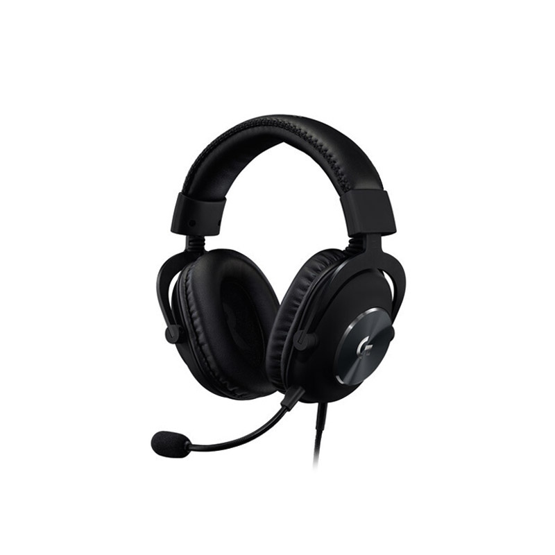 Logitech Pro X Wired 7.1 Gaming Headsetwith Blue VO!CE Detachable Microphone, 50MM Leatherette Earpads, for PC, PlayStation®, Xbox®, Nintendo Switch™, Mobile Devices, Black | 981-000818