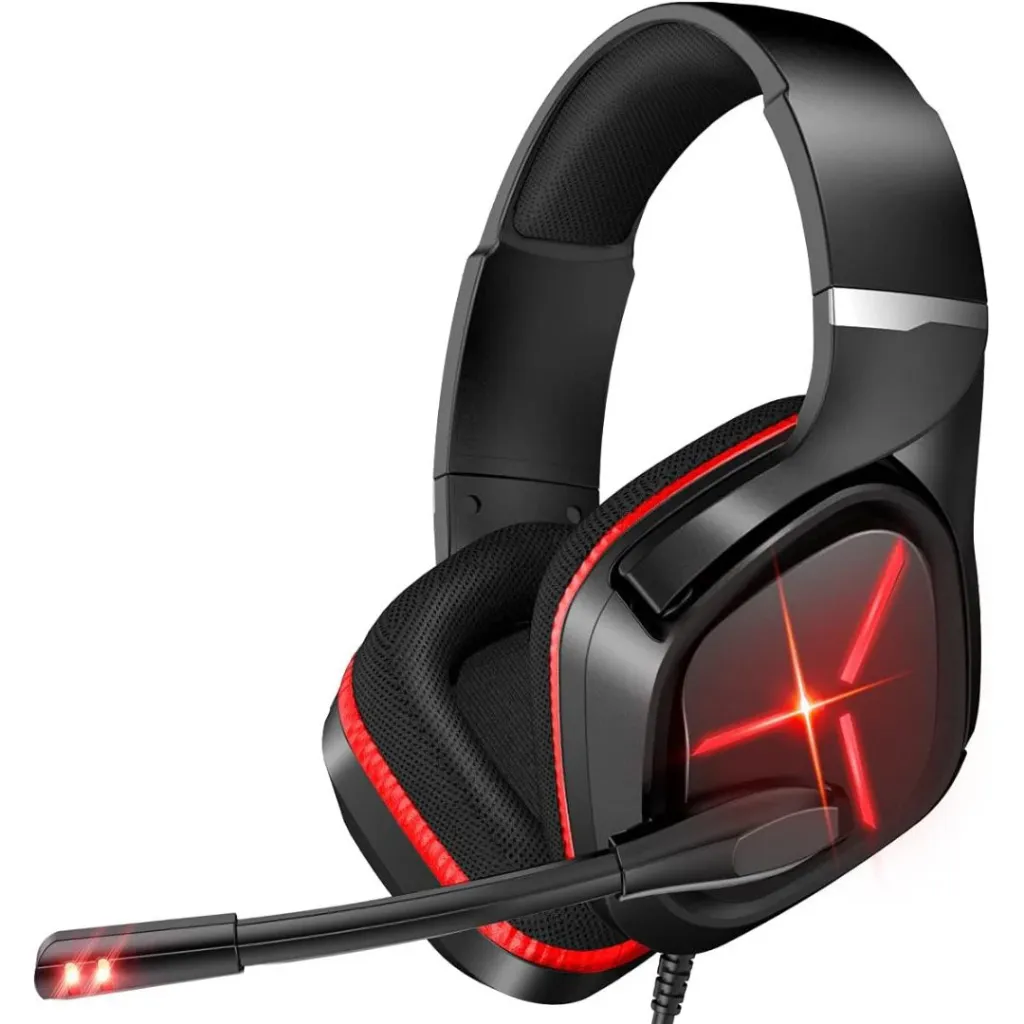 NULLIPLEX N1 Gaming Headset with RGB Light - Red