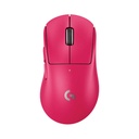 Logitech Pro X SuperLight 2 DEX Wireless/Wired Robust Lightspeed Gaming Mouse, 44,000 DPI Hero 2 Sensor, Upto 95 Hrs Battery Life - Magenta