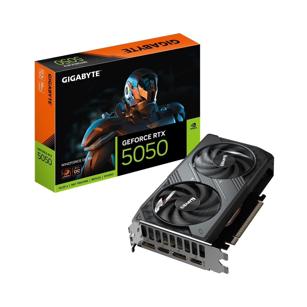 [GV-N5050WF2OC-8GD] Gigabyte GeForce RTX 5050 WindForce OC 8GB GDDR6 Graphics Card