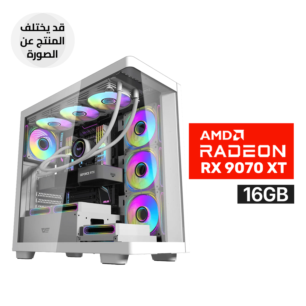 [DC-DS900G-W-CGP1] Gaming PC Ultra 5-250K Processor, ASUS Z890 AYW GAMING WIFI W, 32GB D5 RAM White, 1TB SSD GEN-4 NVMe, Sapphire PURE AMD Radeon RX 9070 XT 16GB, 850 WATT GOLD PSU, L360 Liquid Cooler White, Aigo DarkFlash DS900W ATX Case, 7x ARGB Fans, Win 11 Pro (License)