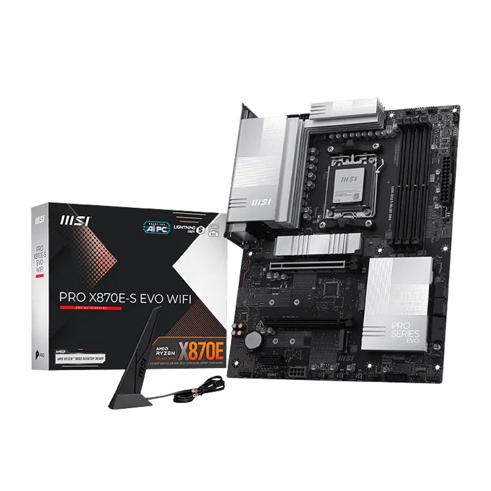 [911-7E86-003] MSI AMD PRO X870E-S EVO WIFI DDR5 Gaming Motherboard